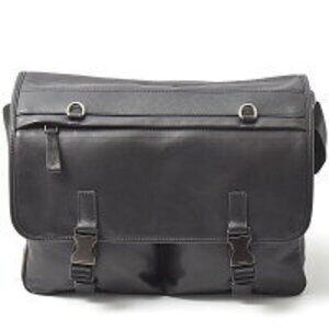 Prada messenger bag shoulder black calfskin